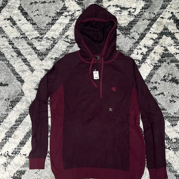 Express burgundy hoodie size L - Picture 1 of 8